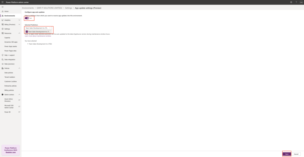 How to configure app auto updates from Power Platform Admin Center ...