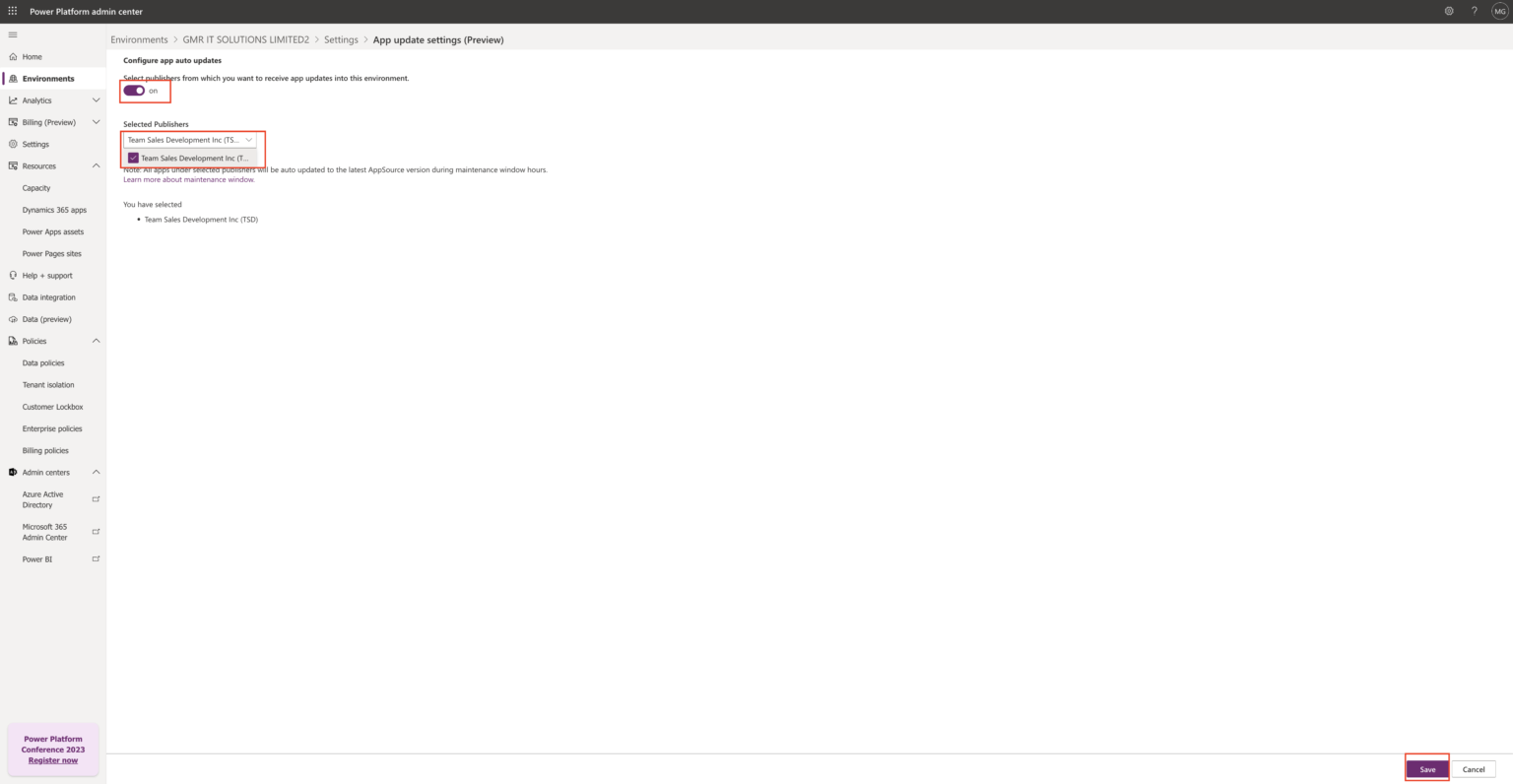 How to configure app auto updates from Power Platform Admin Center ...
