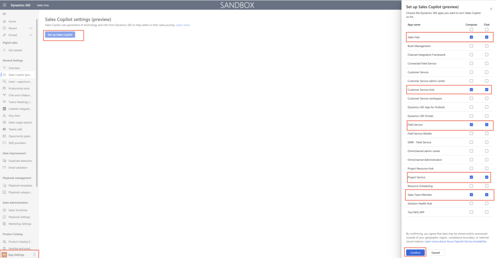 {How to } enable Sales Copilot settings in Dynamics 365 Sales App ...